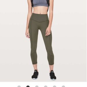 Lululemon All The Right Places Luxtreme 23” Pant Dark Olive color🙌🙌🫒
